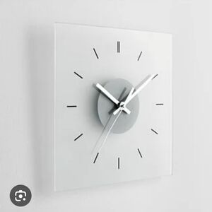 IKEA Gray Square Wall Clock with Minimalist Design